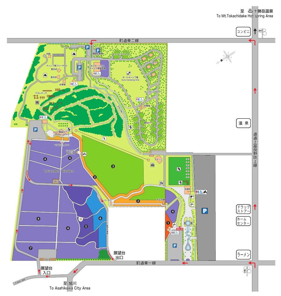 日の出公園巡回路通行案内図