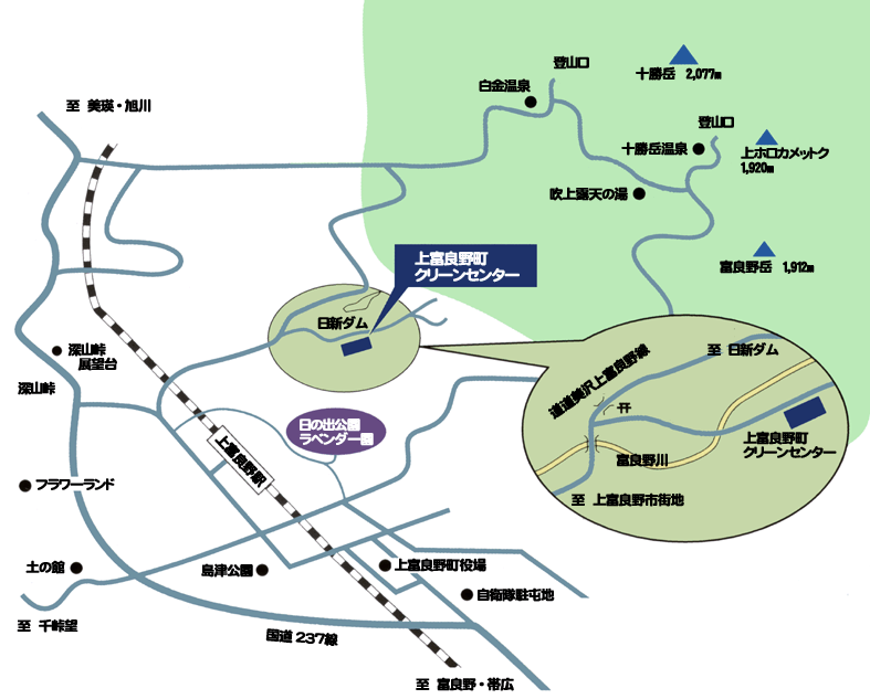 上富良野町クリーンセンター案内図